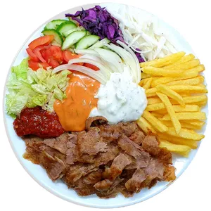Drehspießteller mit Kroketten