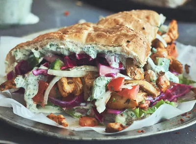 Vegetarische Drehspießtasche Klein